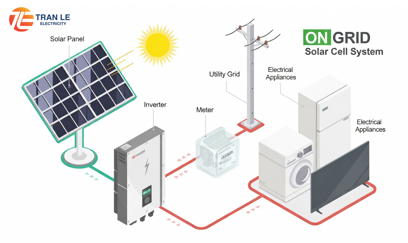 Hệ Thống Điện Năng Lượng Mặt Trời Hòa Lưới Bám Tải