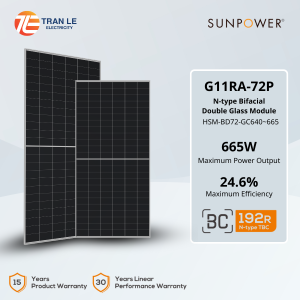 Tấm Pin NLMT Sunpower 645Wp Back Contact - HSM-BD72-GC645