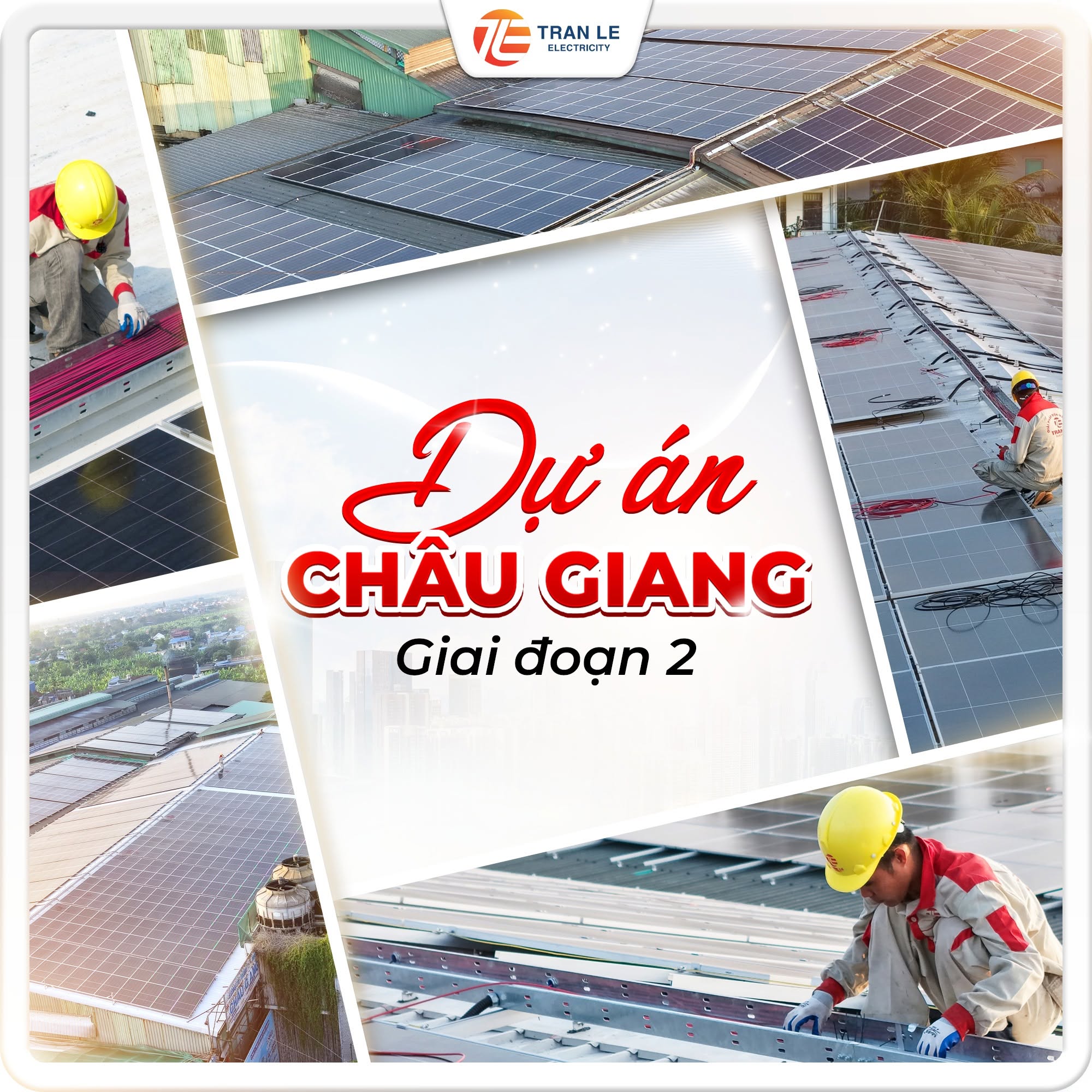 Thi công dự án điện mặt trời Châu Giang giai đoạn 2 – Tran Le Electricity lắp đặt 1.589 tấm SunPower Back Contact trên mái nhà xưởng dệt may