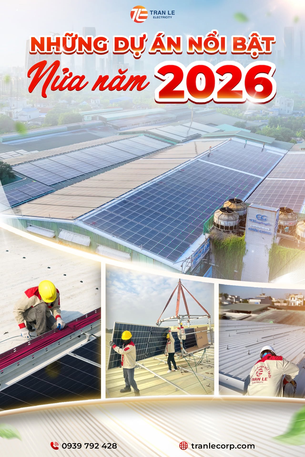Những dự án điện mặt trời nổi bật nửa năm 2026 – Tran Le Electricity tổng quan toàn quốc
