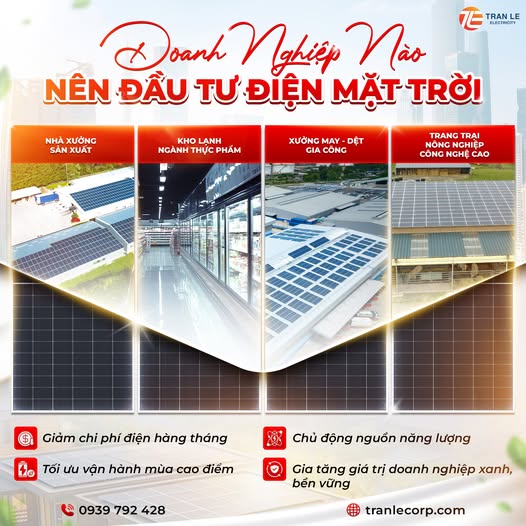 Đầu tư điện mặt trời cho doanh nghiệp - Tran Le Electricity