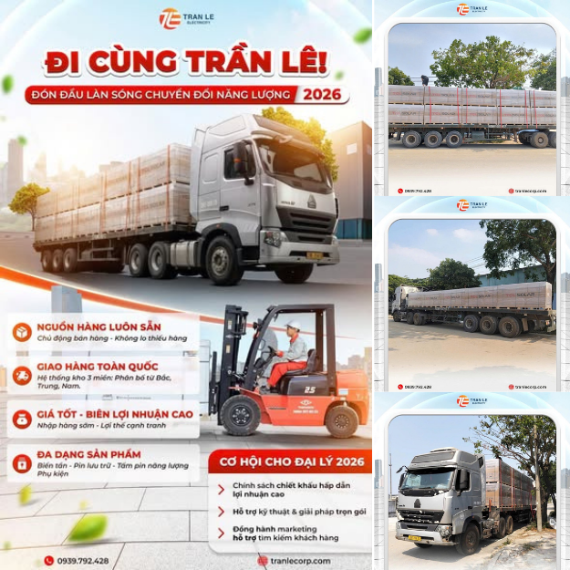 Đại Lý Điện Mặt Trời 2026 - Nhập Hàng Ngay Tại Tran Le