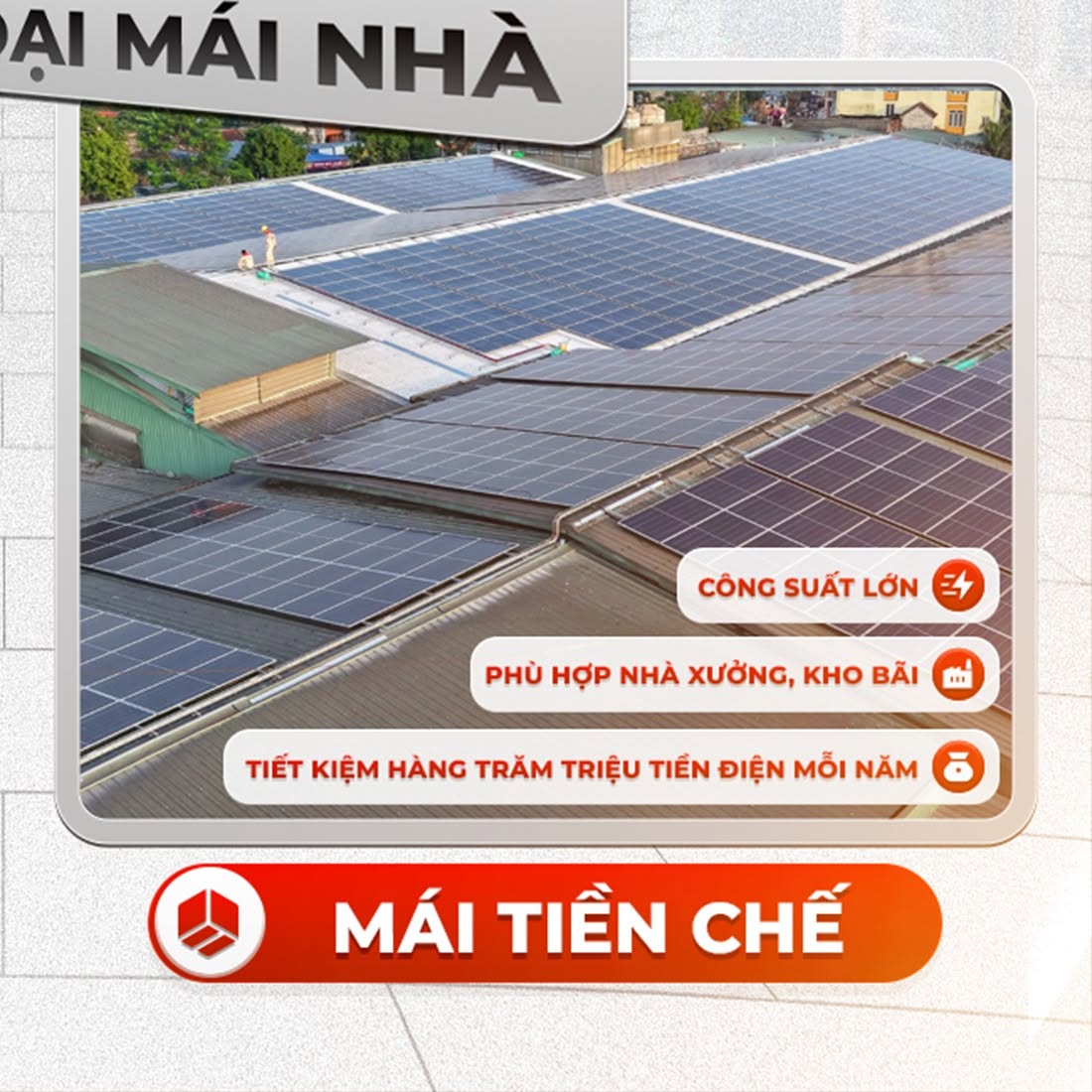 Mái nhà nào lắp được năng lượng mặt trời - mái tiền chế nhà xưởng, kho bãi